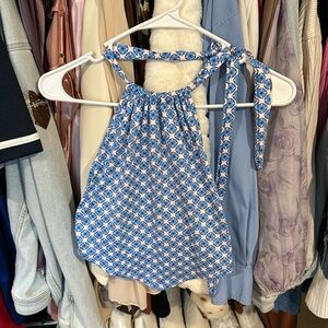 patterned halter crop top